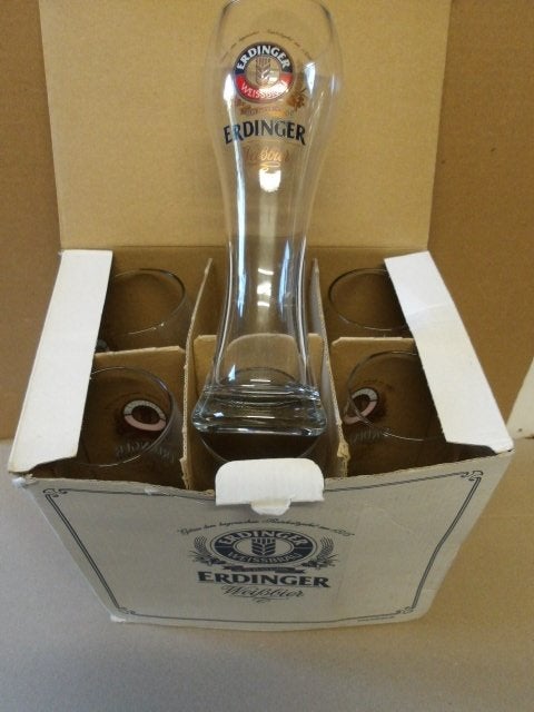 Erdinger bier glazenset (nr.1)  6 stuks, Verzamelen, Ophalen of Verzenden, Nieuw, Glas of Glazen, Overige merken