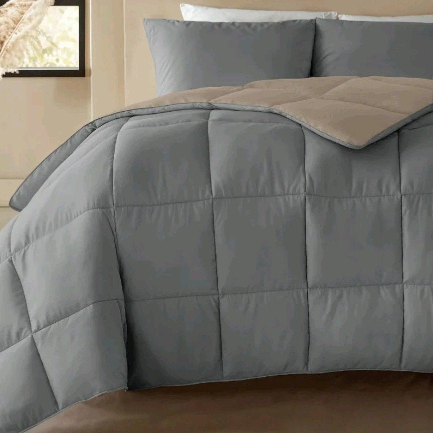 Royalbed Dekbed 140x200 Bruin-Grijs incl. Slopen, Eenpersoons, Meerkleurig, Handelsonderneming arie willemse, Overige materialen