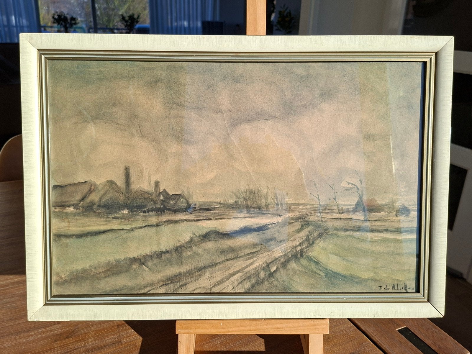 Hollands Landschap, Antiek en Kunst, Kunst | Schilderijen | Klassiek, Ophalen of Verzenden