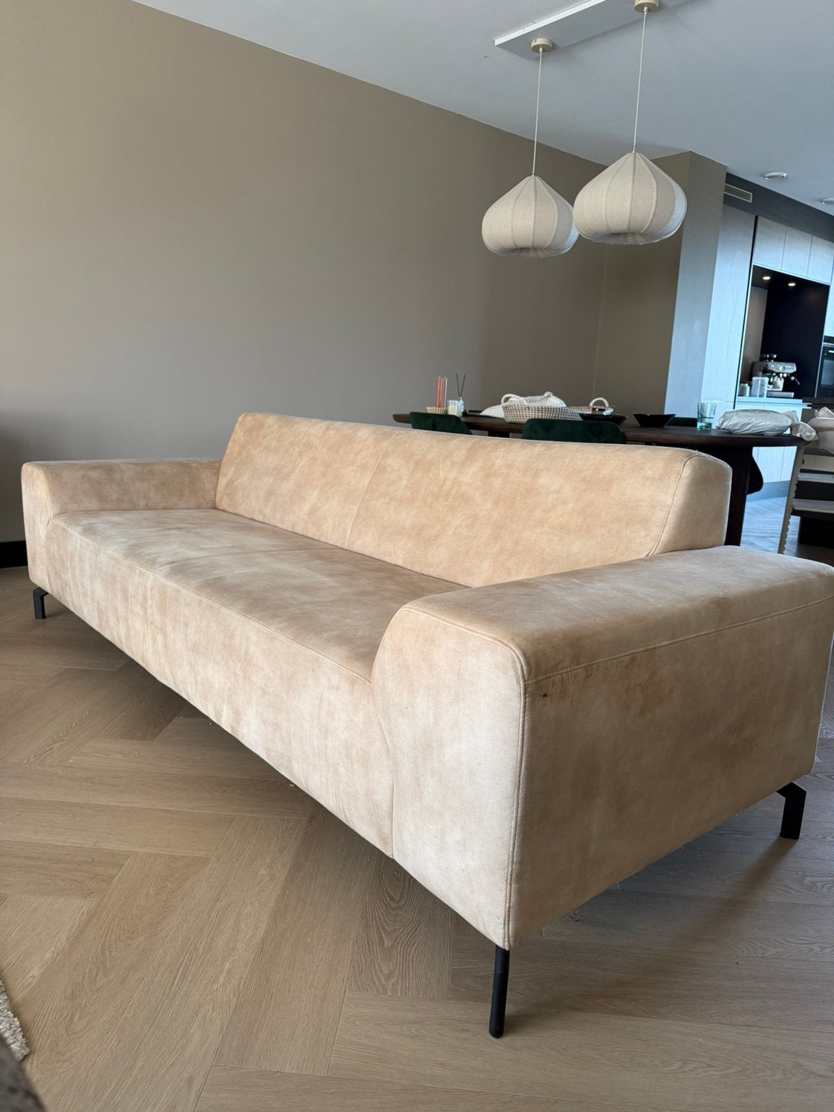 Prachtige Montel bank, Ophalen, 75 tot 100 cm, Zo goed als nieuw, Stof
