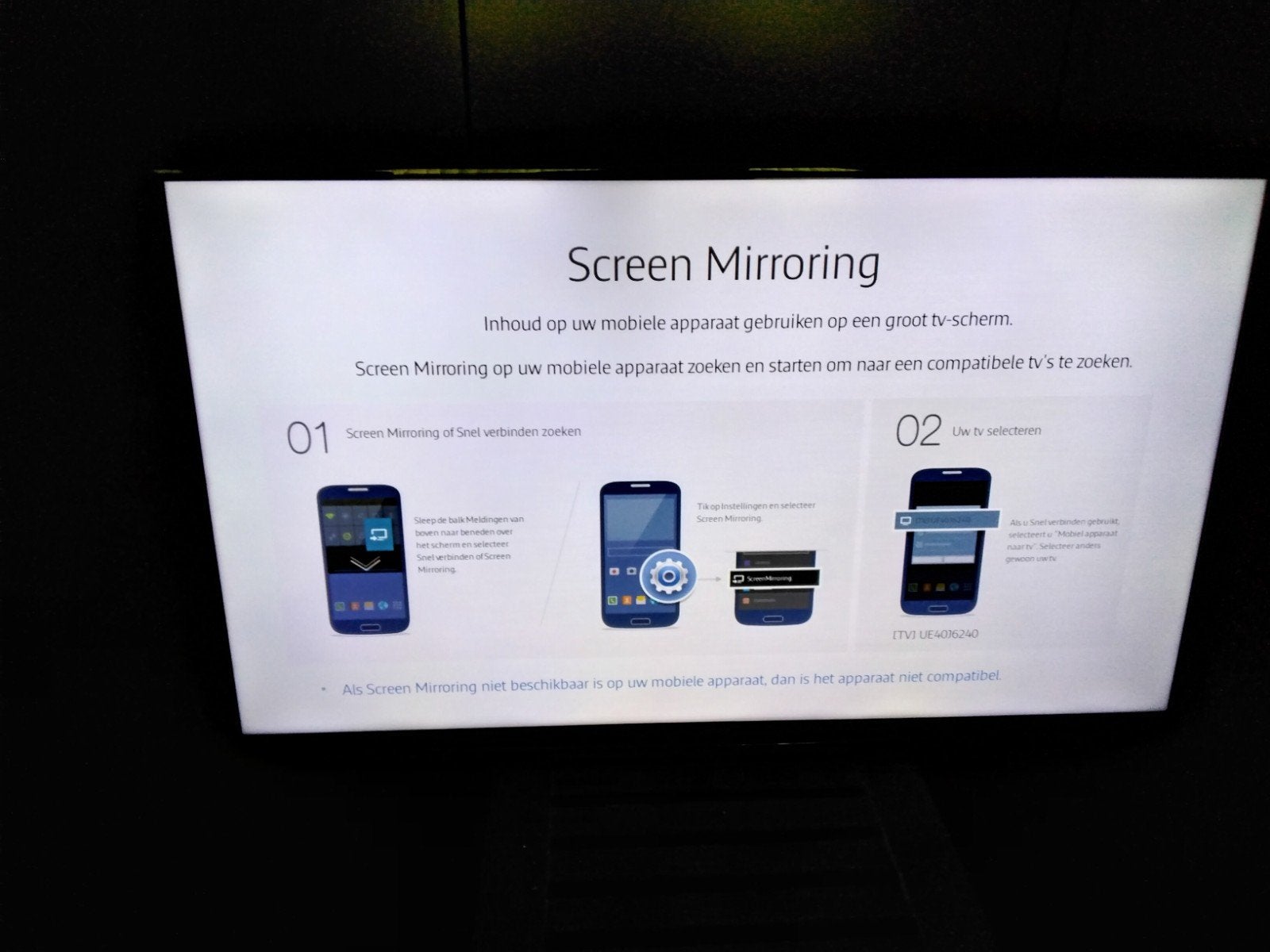 samsung smart tv. 40 inch, Ophalen, Gebruikt, 50 Hz, LCD