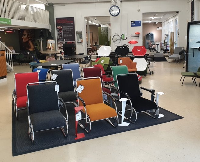 Paul Schuitema Fauteuils Dutch Originals, Ophalen, 75 tot 100 cm, Zo goed als nieuw, Metaal