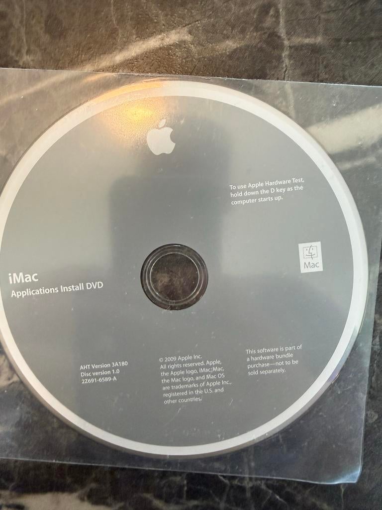 iMac Applications Install DVD (2009) - MacOS, Computers en Software, Besturingssoftware, Ophalen of Verzenden, Gebruikt, MacOS