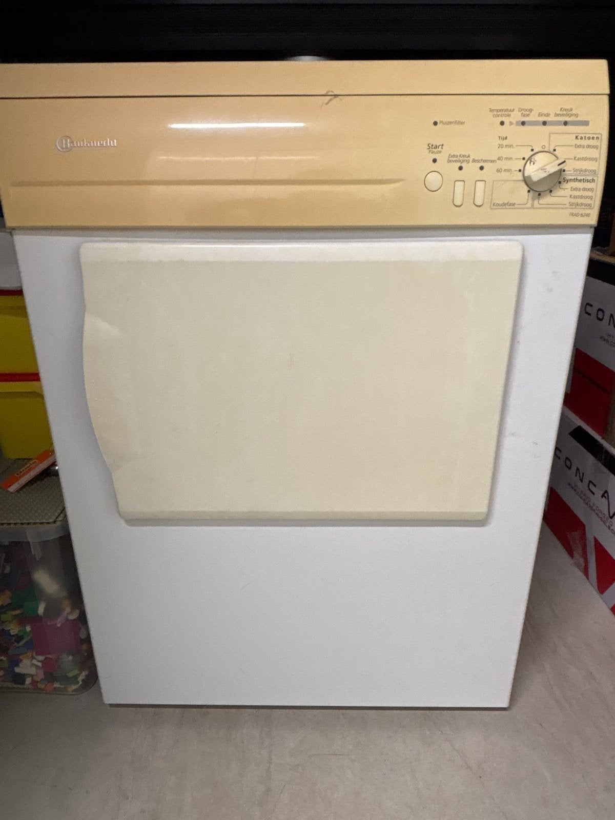 Bauknecht wasdroger, Witgoed en Apparatuur, Wasdrogers, Ophalen, 6 tot 8 kg, Gebruikt, Voorlader