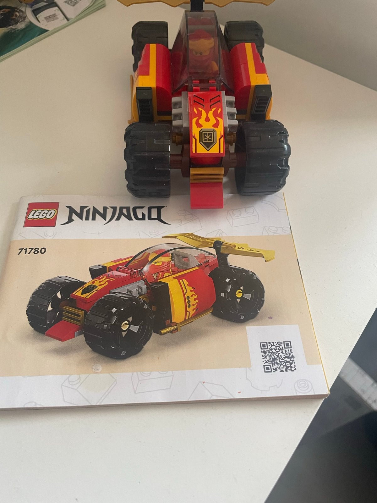 Lego Ninjago 71780 Kai's Raceauto - Compleet, zo goed als ni, Ophalen of Verzenden, Zo goed als nieuw, Lego
