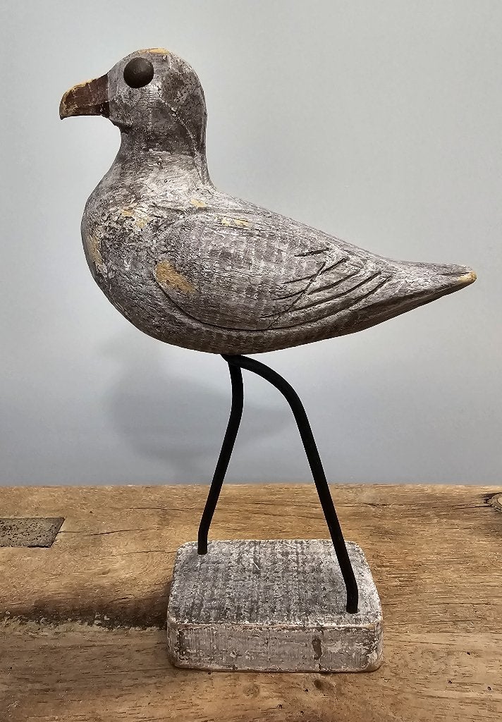 LEUKE OUDE BROCANTE HOUTEN VOGEL, Antiek en Kunst, Houtsnijwerk, Ophalen of Verzenden, Handgemaakt, 20 - 50 cm