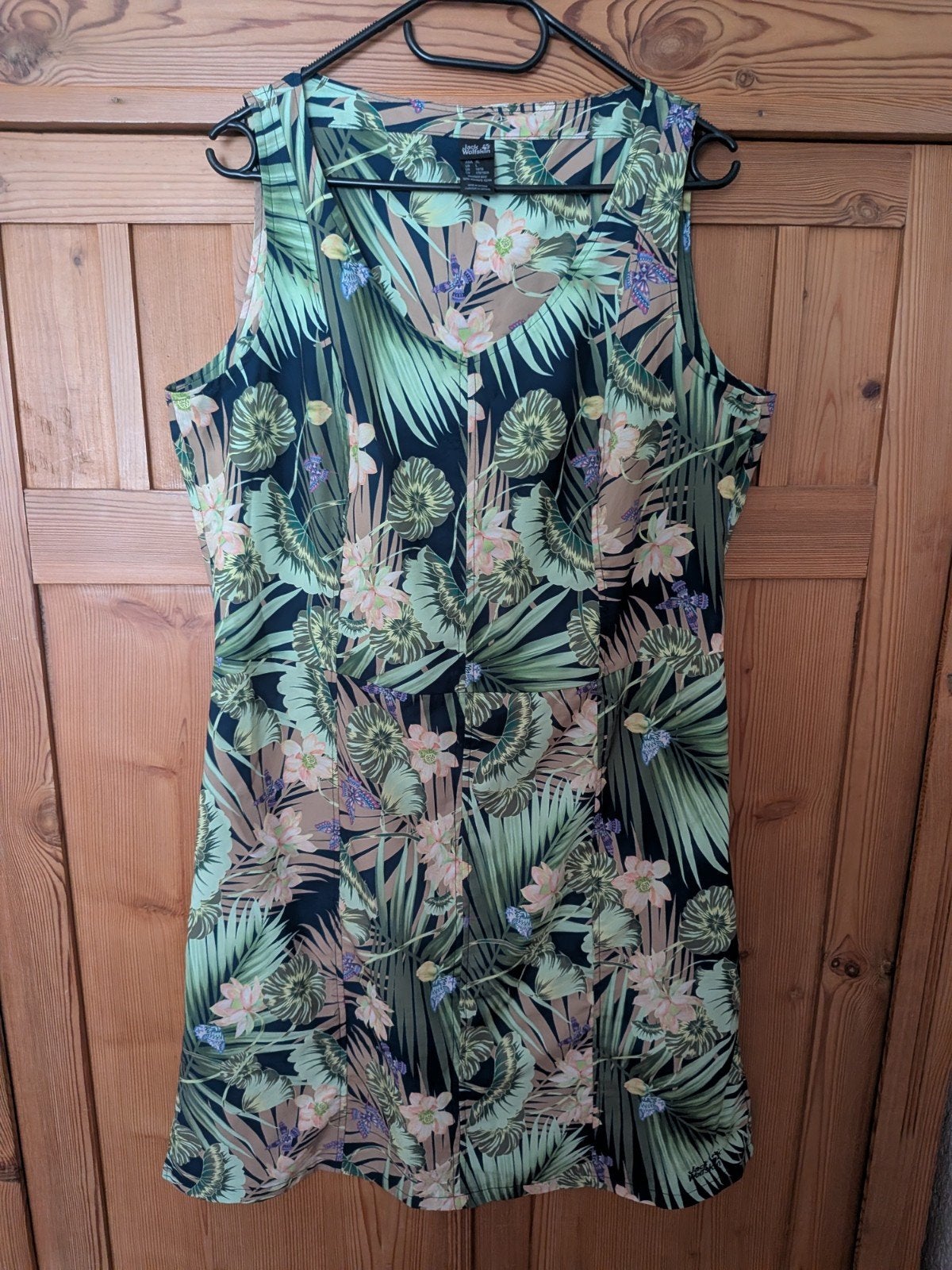 Jack Wolfskin jurk met tropische print - Maat L, Meerkleurig, Maat 42/44 (L), Ophalen of Verzenden, Zo goed als nieuw