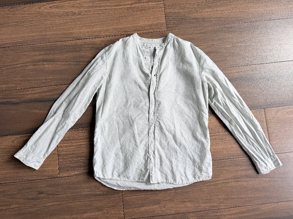 Zara Men Linnenmix Overhemd – Maat M (55% Linnen), Ophalen of Verzenden, Zo goed als nieuw, Groen, Zara Man