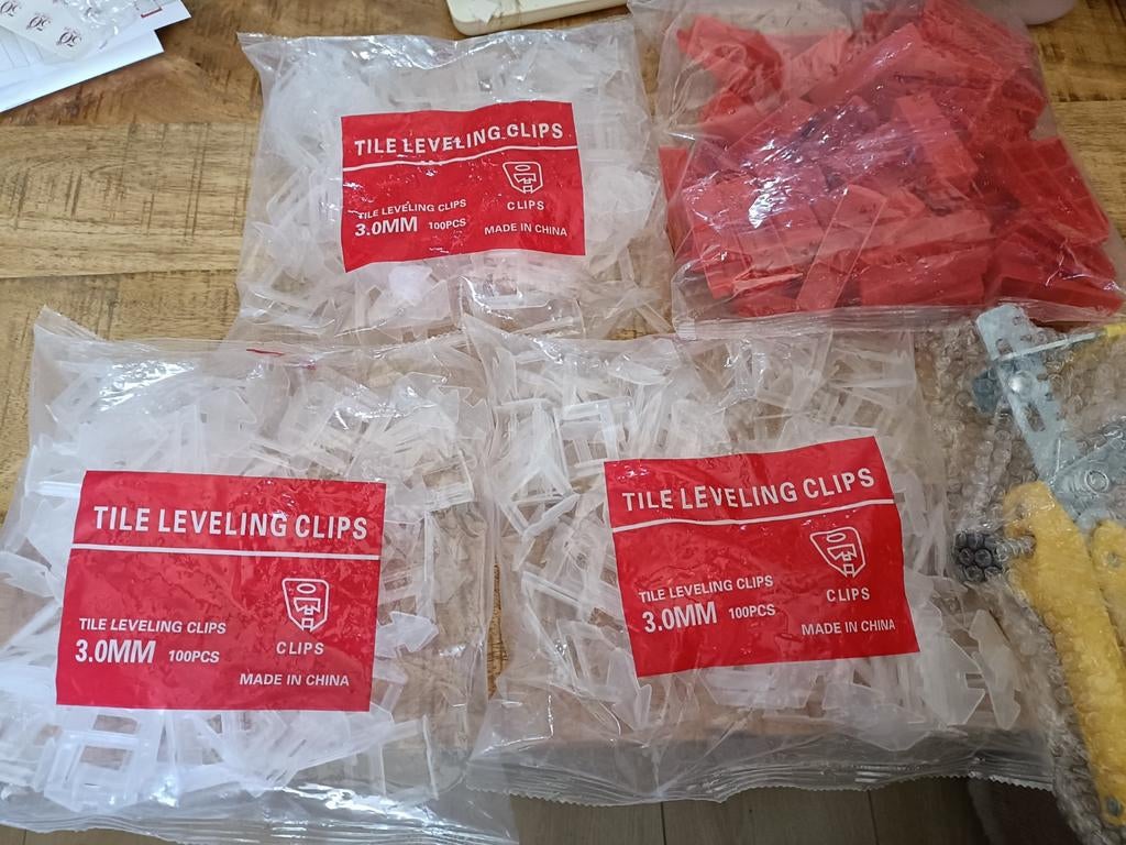 Tile leveling clips met toebehoren, Overige materialen, Overige typen, Nieuw, Ophalen of Verzenden