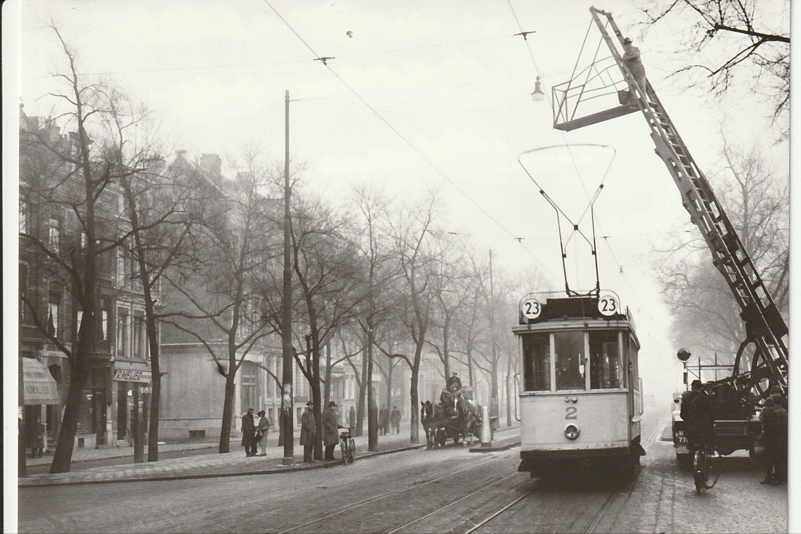 ROTTERDAM GOUDSESINGEL 1930 RET TRAM 2 HERSTEL WERKZAAMHEDEN, Ophalen of Verzenden, 1920 tot 1940, Ongelopen, Zuid-Holland