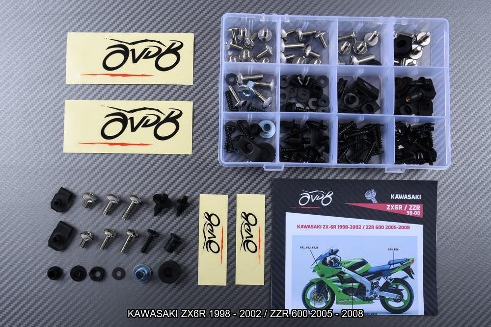 Kuip bouten set voor KAWASAKI ZX6R ZZR 600 1998 2008, Motoren, Verzenden, Nieuw