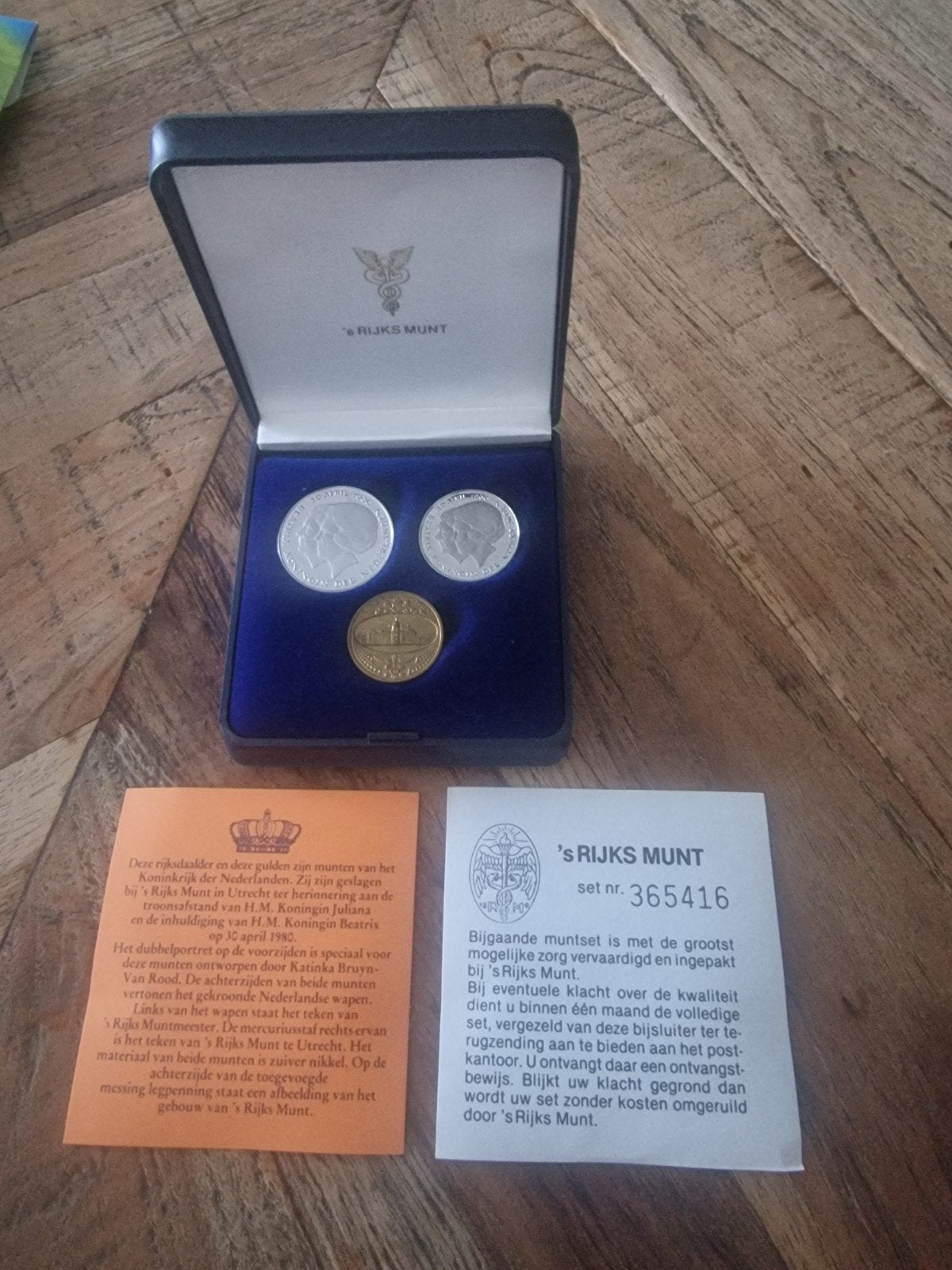 Rijks Munt Set Juliana & Beatrix inhuldiging 1980, Ophalen of Verzenden, Koningin Juliana, Overige waardes, Setje