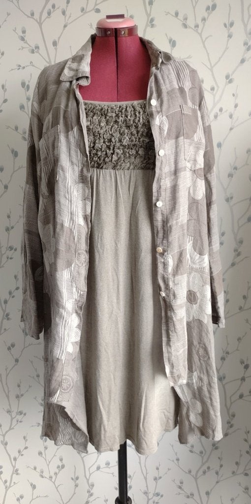 FLEUR DE... Linnen Zomer Blouse maat XL/XXL, Overige kleuren, Maat 46/48 (XL) of groter, Ophalen of Verzenden, Zo goed als nieuw