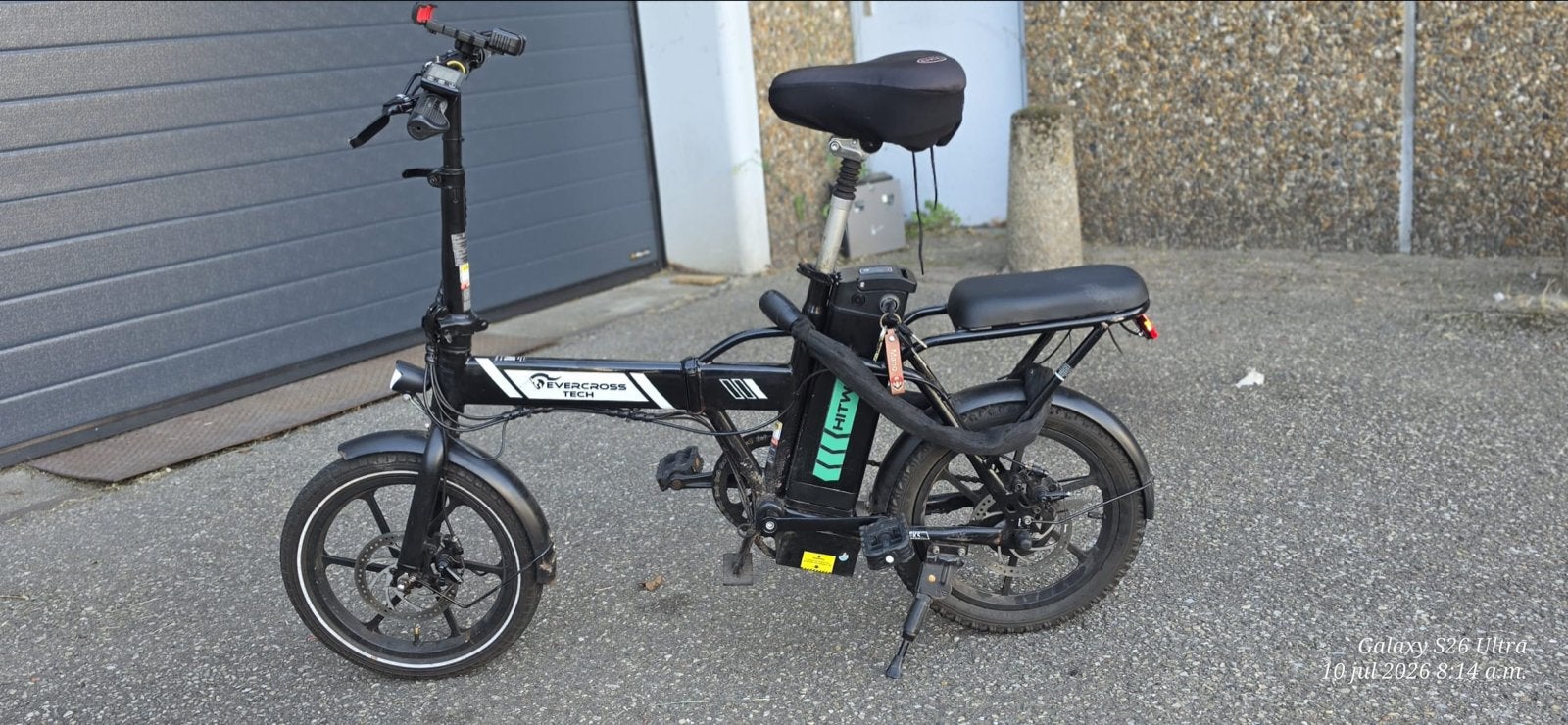 Opvouwbare elektrische fiets - Fvaschcross Tech, Zo goed als nieuw, Minder dan 47 cm, 30 tot 50 km per accu, Ophalen