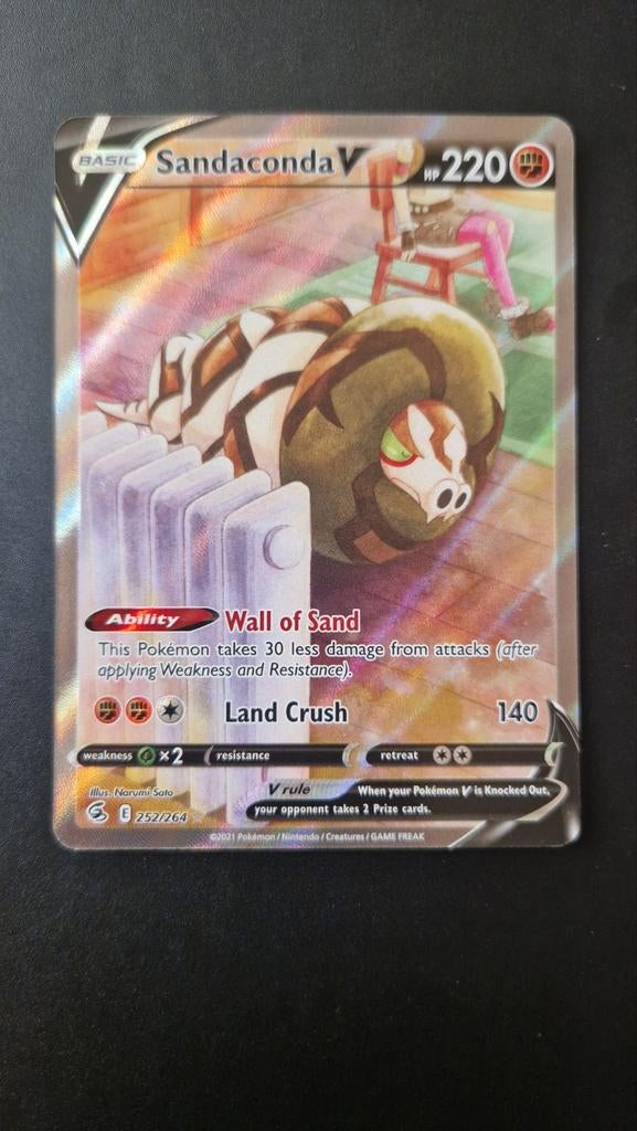 Sandaconda V 252/264 Fusion Strike Pokemon, Ophalen of Verzenden, Zo goed als nieuw, Losse kaart