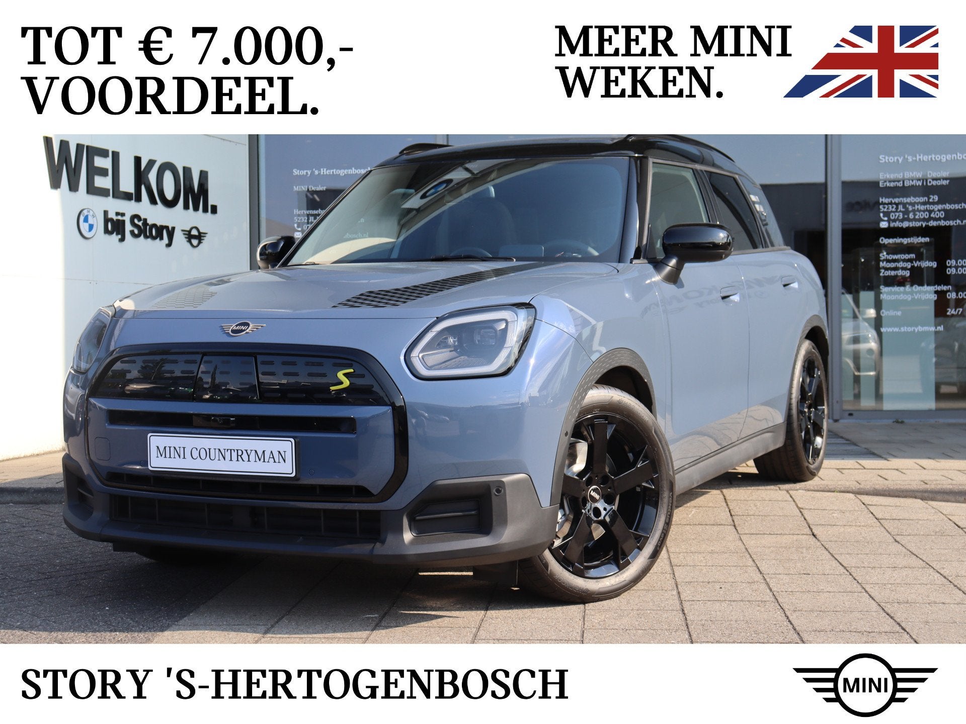 MINI Countryman SE ALL4 / Classic / Pakket XL / Classic / Pa, Auto's, Automaat, Dealer onderhouden, Stof, Zwart