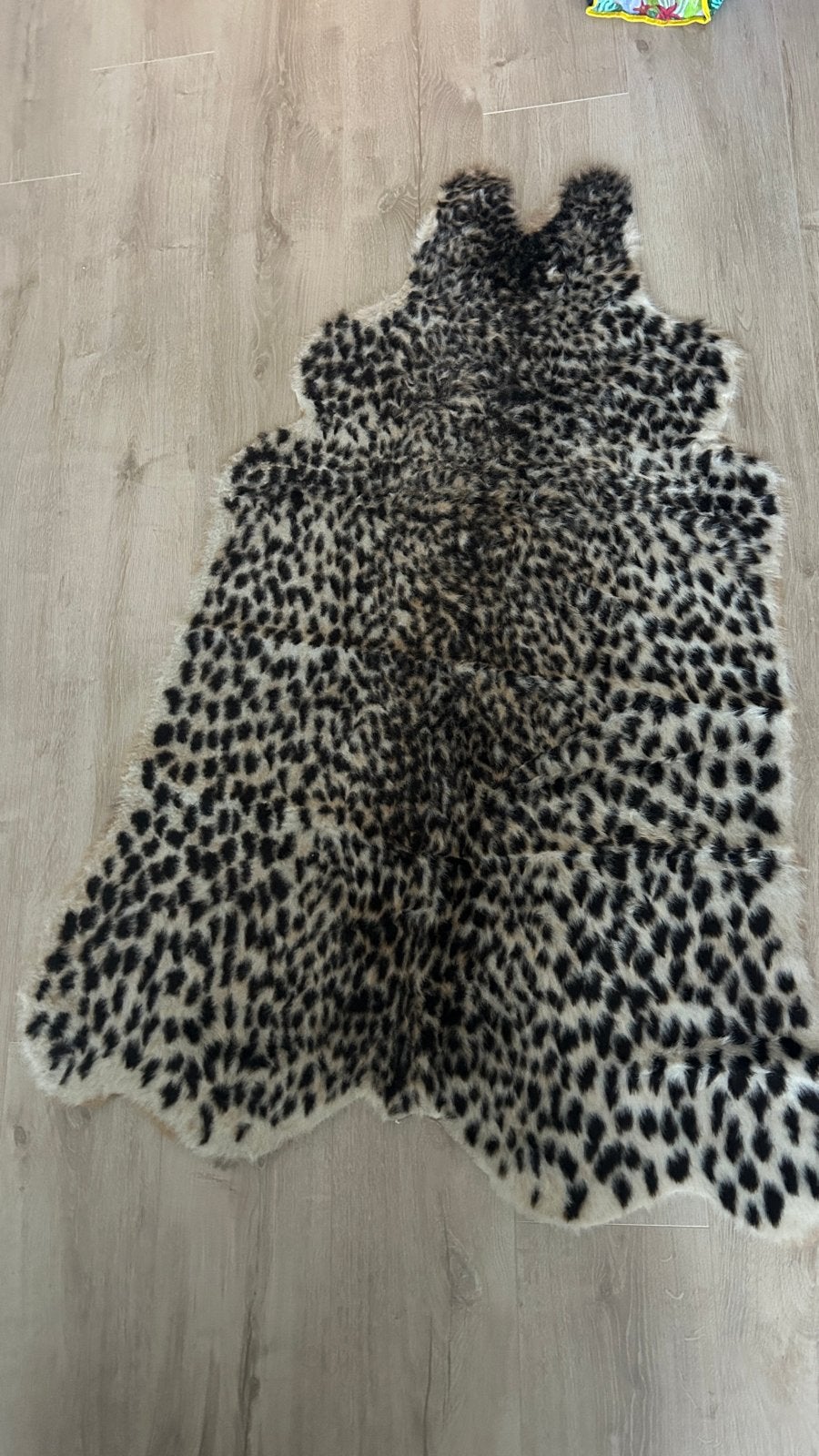 Dierenvacht vloerkleed Xenos - Luipaardprint, 100 tot 150 cm, Zwart, Zo goed als nieuw, Overige vormen