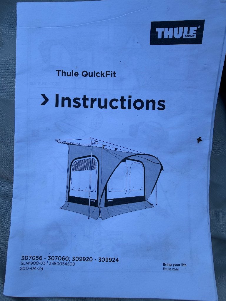 Thule Quickfit 3.00x2.25 m Fiat Ducato, Ophalen of Verzenden, Nieuw, Polyester, Thule