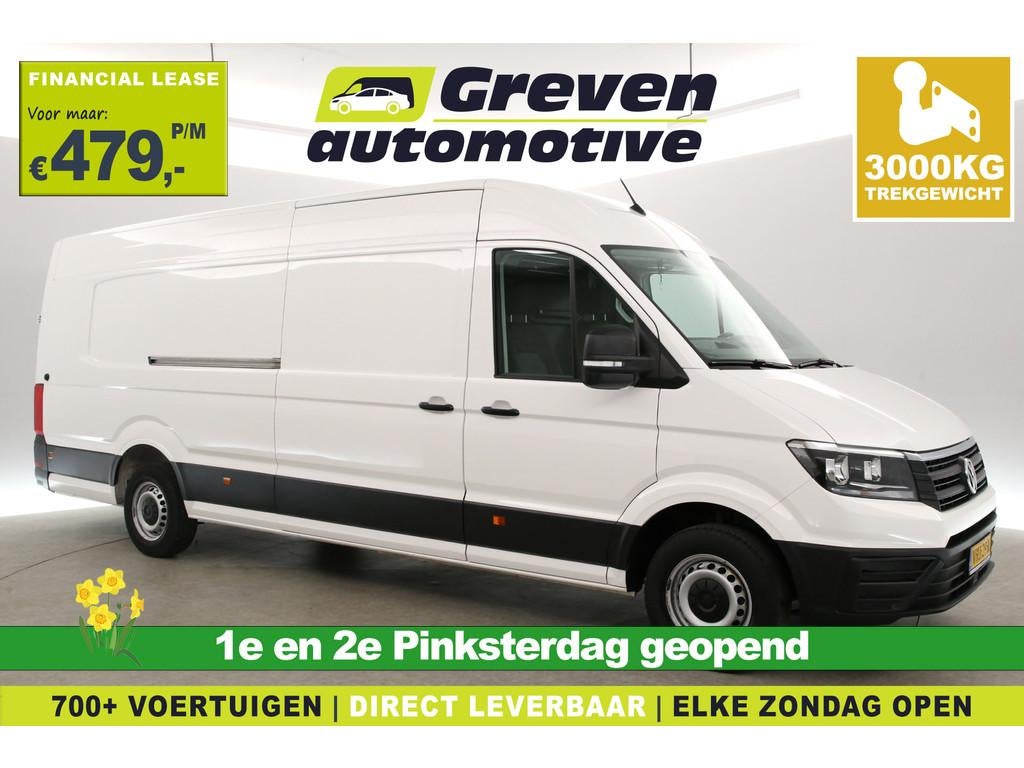 Volkswagen Crafter 2.0 TDI 177PK L5H3 | Aut. | 3000KG Trekge, Auto's, Bestelauto's, Stof, Gebruikt, Euro 6, 4 cilinders