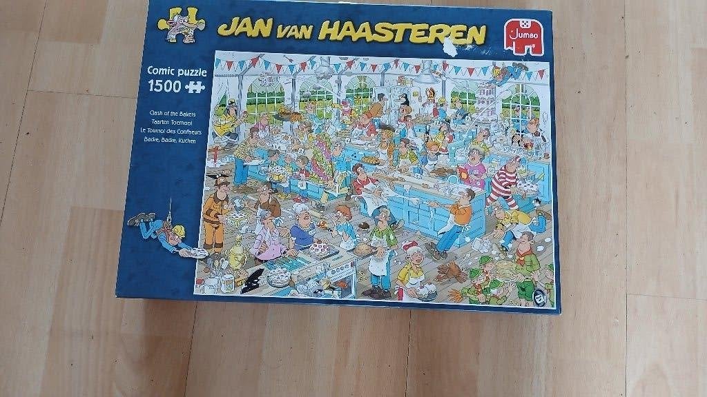 TAARTENTOURNOOI JAN VAN HAASTEREN 1500 stukjes, Ophalen of Verzenden, 500 t/m 1500 stukjes, Zo goed als nieuw, Legpuzzel