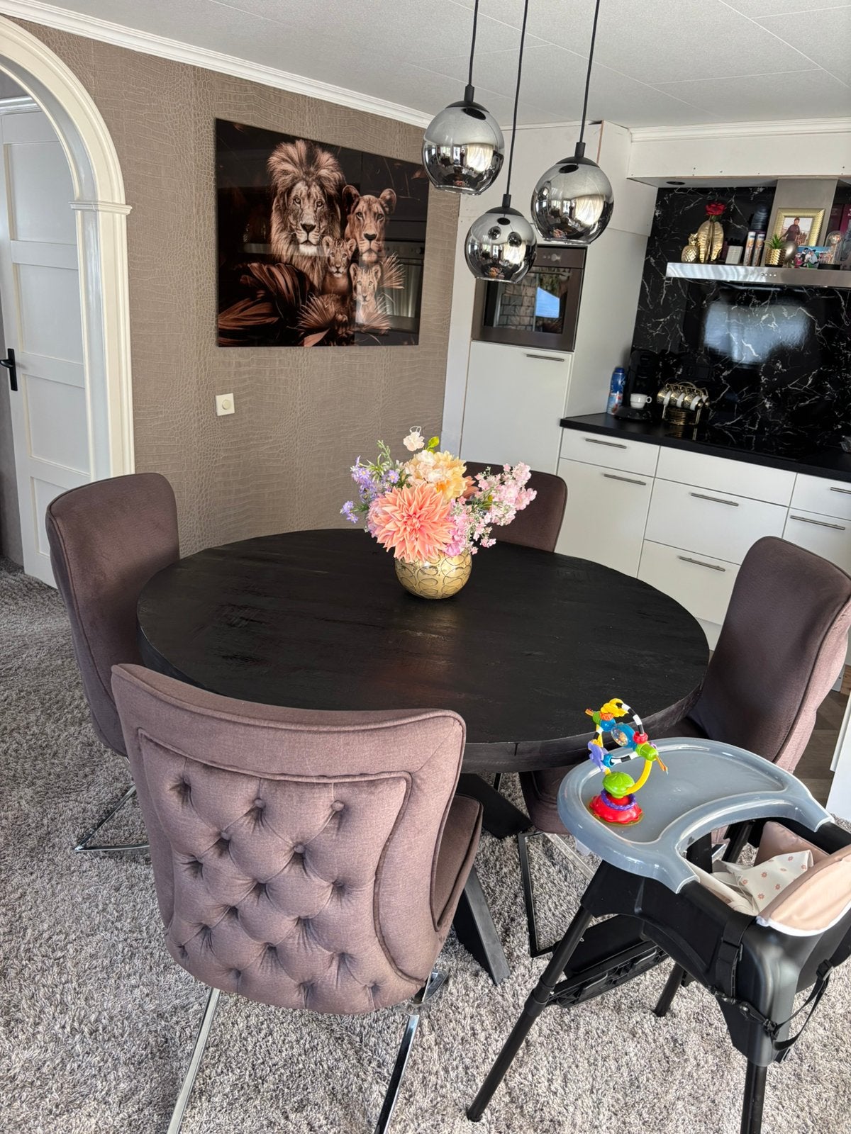 4 eetkamer stoelen, Ophalen, Zo goed als nieuw