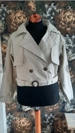 Trenchcoat beige kort en lang zomer jas jack maat 50, Bonprix, Beige, Maat 46/48 (XL) of groter, Nieuw