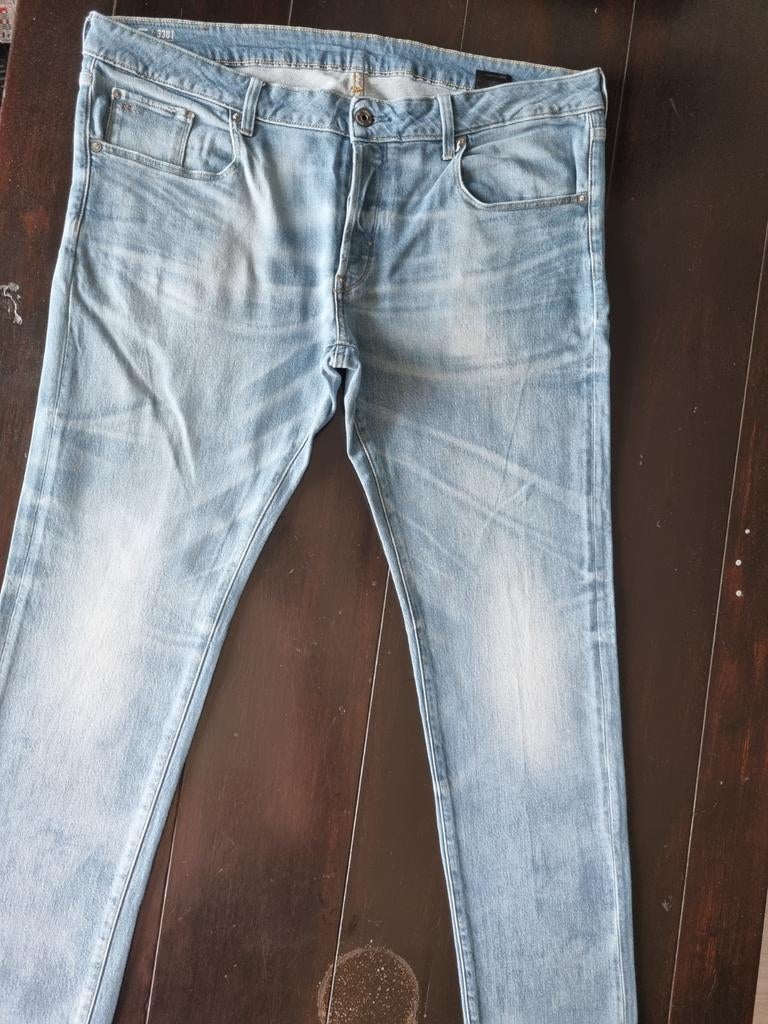 ZGAN LICHTE G STAR RAW 3301 SLIM STRETCH TAPERED SIZE 40/34!, G-Star Raw, Blauw, Ophalen of Verzenden, Zo goed als nieuw