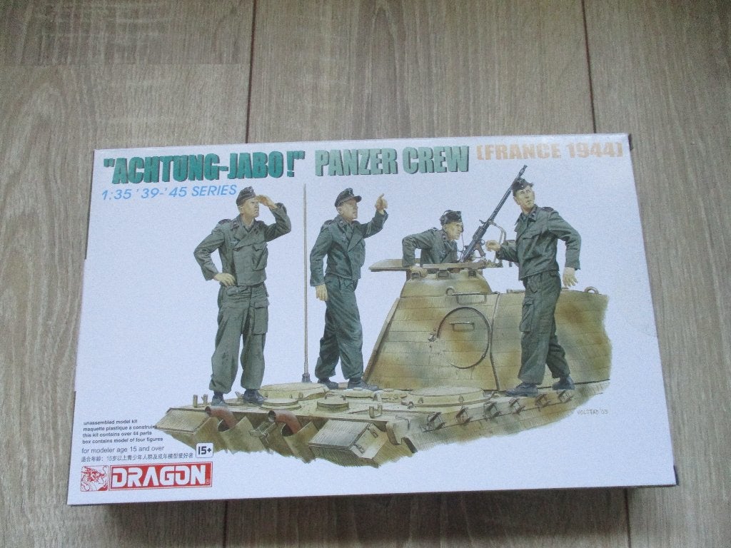 Dragon "Achtung-Jabo!" Panzer Crew (france 1944), Ophalen of Verzenden, Zo goed als nieuw, 1:35 tot 1:50, Figuur of Figuren