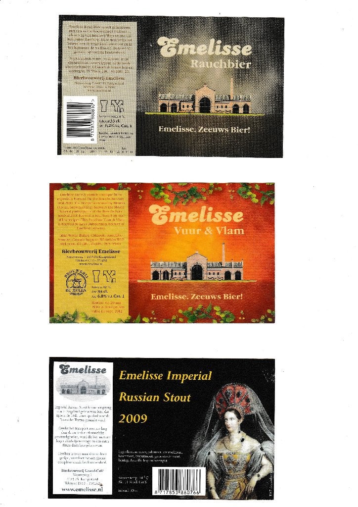 Bieretiketten  Emelisse Brouwerij ., Kamperland, Ophalen of Verzenden, Zo goed als nieuw, Overige typen, Overige merken