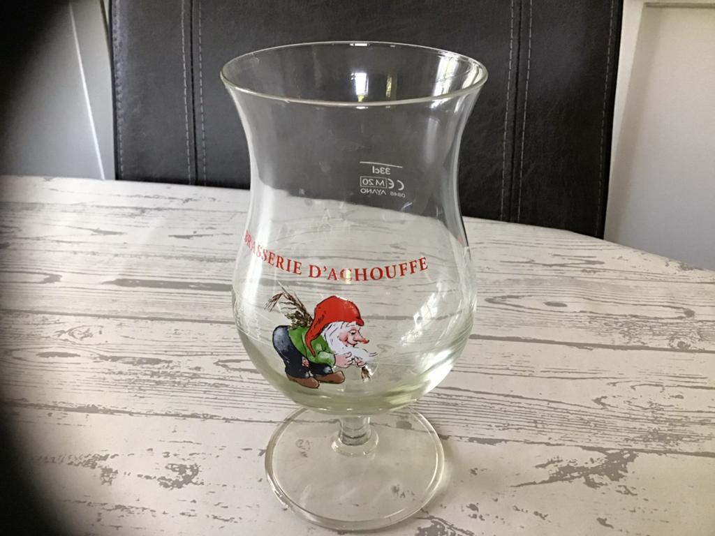 Bierglas Brasserie D’Achouffe, Ophalen of Verzenden, Zo goed als nieuw, Glas of Glazen, Hertog Jan