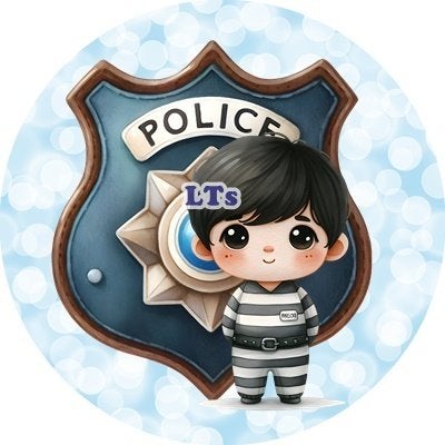 lf203 ouwel politie 20x4,7cm eetbare cupcake rondjes vers, Ophalen of Verzenden, Nieuw, Cupcakes, Versiering