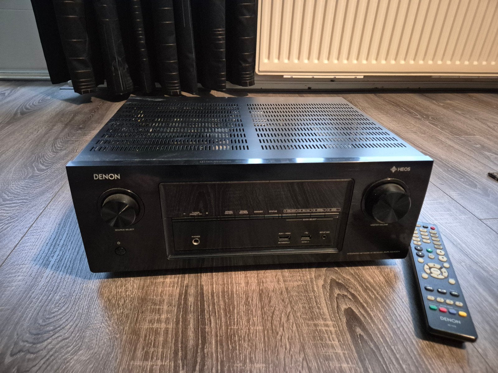 Denon AVR-X3400H AV Receiver met HEOS, Denon, Ophalen of Verzenden, Zo goed als nieuw, 120 watt of meer
