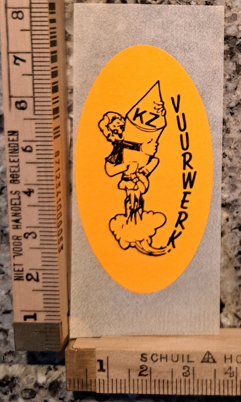 Vintage sticker strip Vuurwerk, Ophalen of Verzenden, Zo goed als nieuw, Overige typen