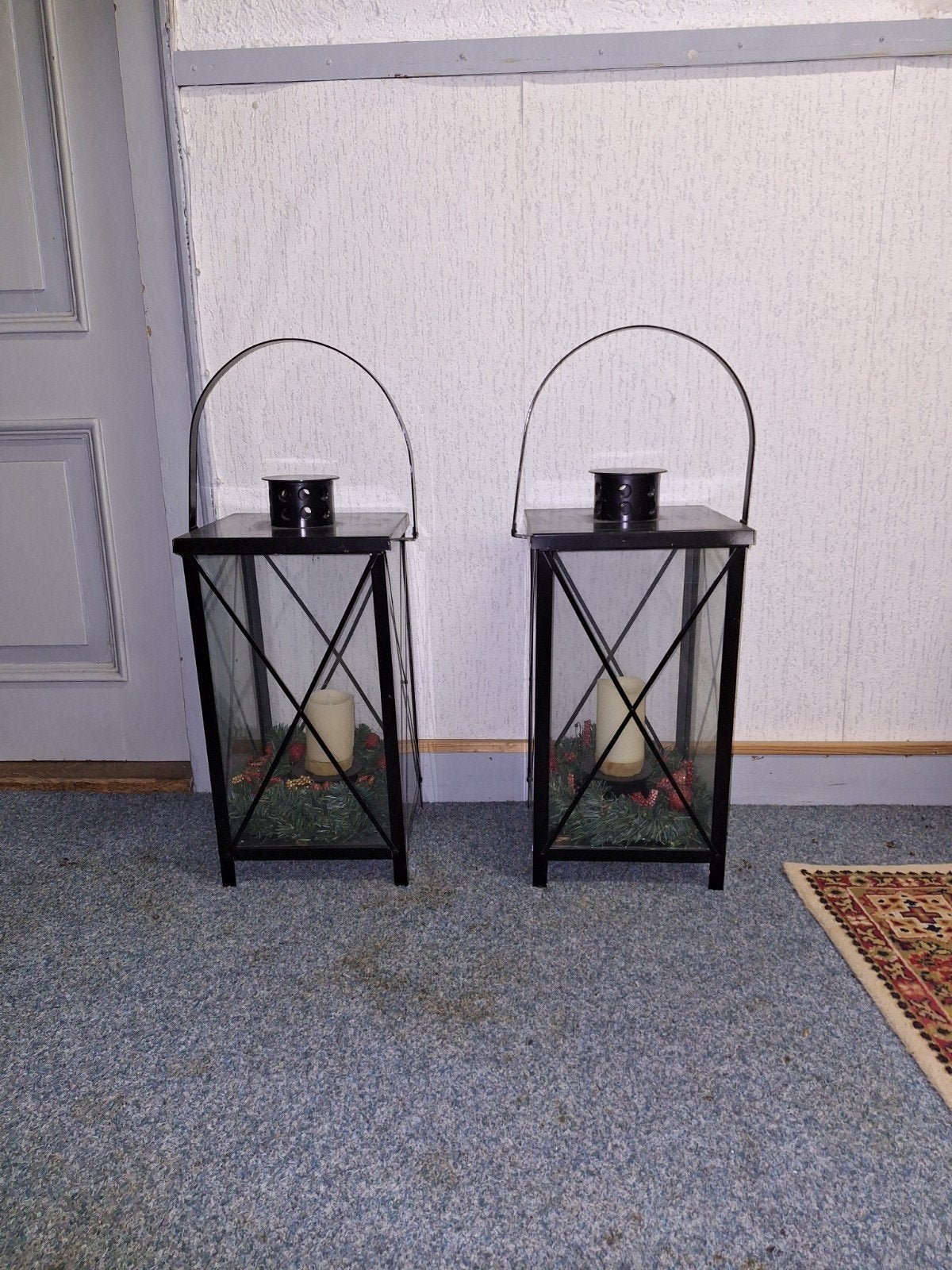 2 Mooie grote Lantarens., Ophalen, Lantaarn, Zwart, Zo goed als nieuw