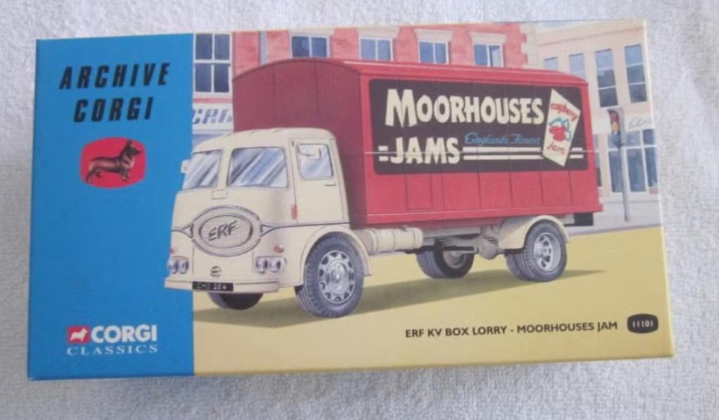 Corgi Classics truck Erf KV Box Lorry no. 11101 in doos., Hobby en Vrije tijd, Modelauto's | 1:50, Ophalen of Verzenden, Zo goed als nieuw