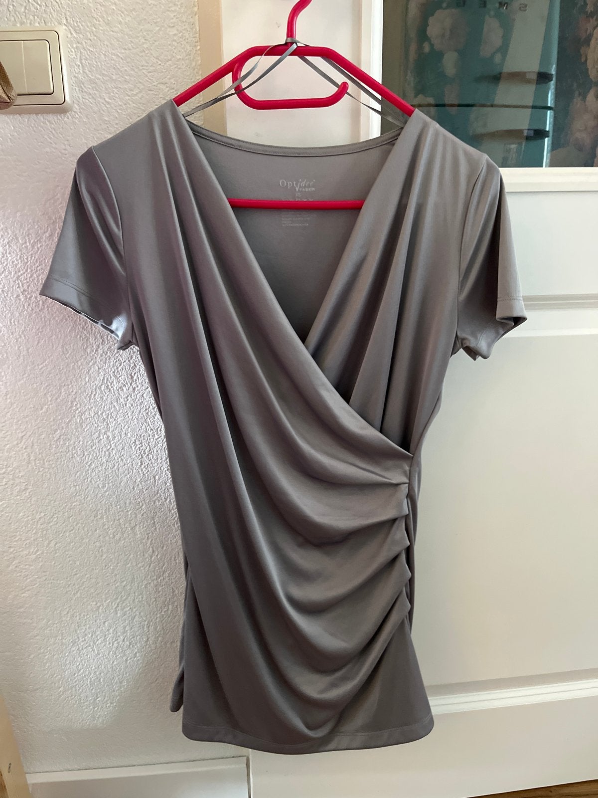 Optidee overslagtop zilvergrijs dames XS - Nieuw, Ophalen, Nieuw, Maat 34 (XS) of kleiner, Grijs