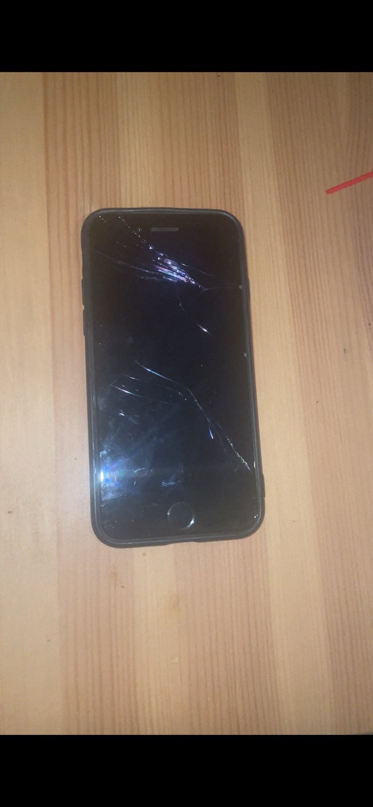 iPhone 7 + Hoes – Scherm Gebarsten werkt niet, Ophalen of Verzenden, Niet werkend, Zwart, Overige systemen