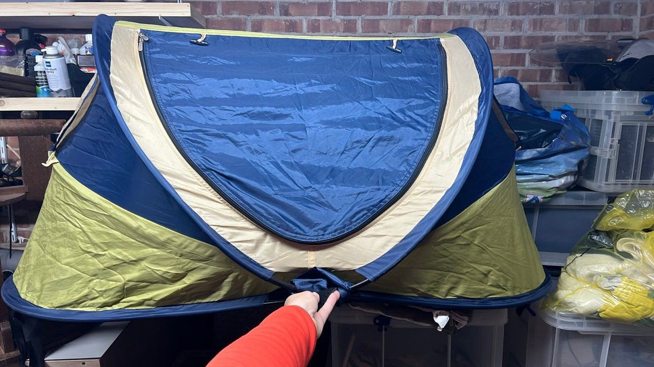 Deryan slaaptentje voor baby - Ideaal voor camping/uitjes, Ophalen of Verzenden, Gebruikt