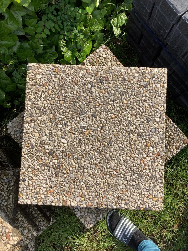 Grindtegel 50*50 cm, Tuin en Terras, Tegels en Klinkers, Ophalen, Gebruikt, Minder dan 5 m², Beton