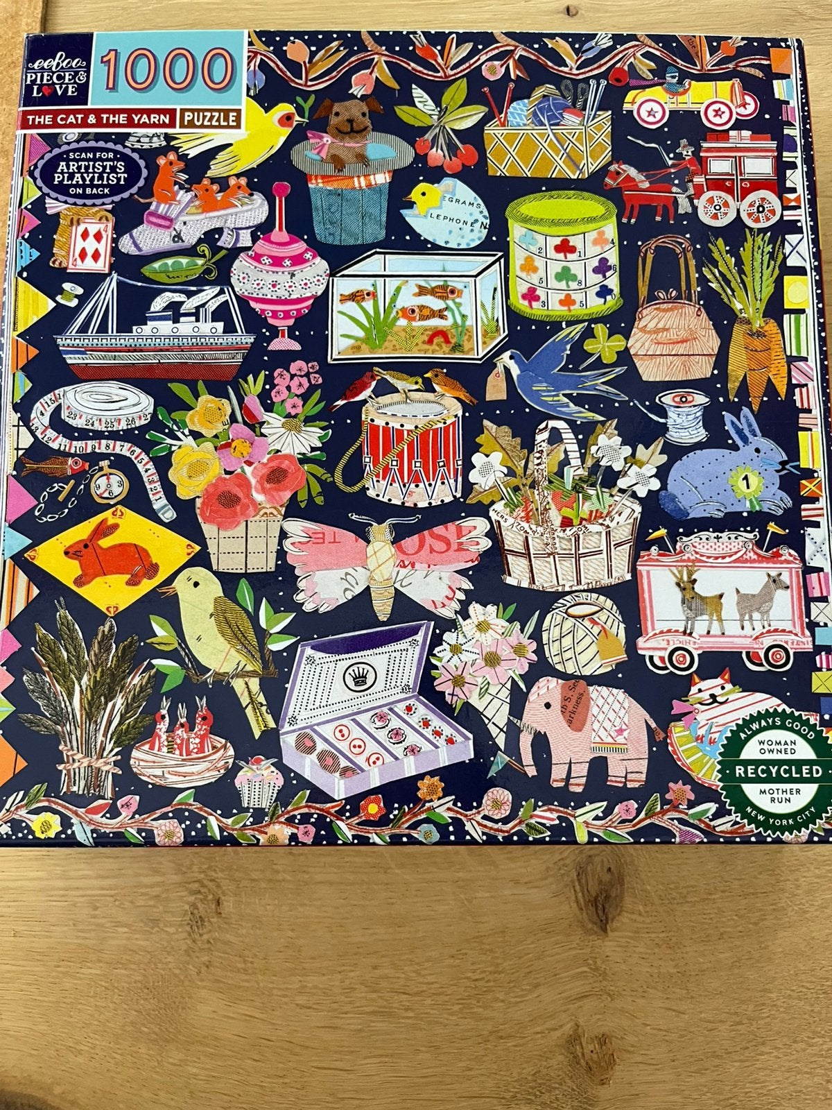Eeboo puzzel zgan, Ophalen of Verzenden, Minder dan 500 stukjes, Zo goed als nieuw