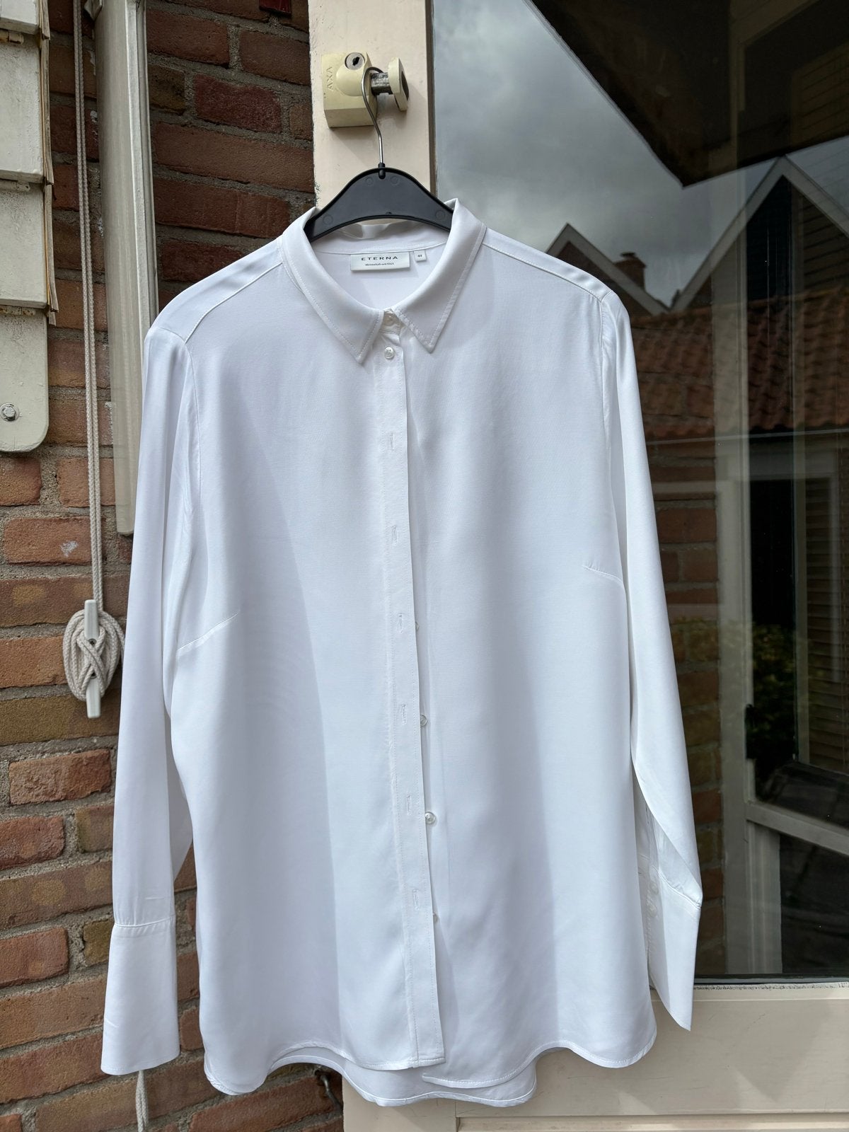 Eterna witte blouse maat 44 niet gedragen, alleen gewassen!, Ophalen of Verzenden, Zo goed als nieuw, Maat 42/44 (L), Wit