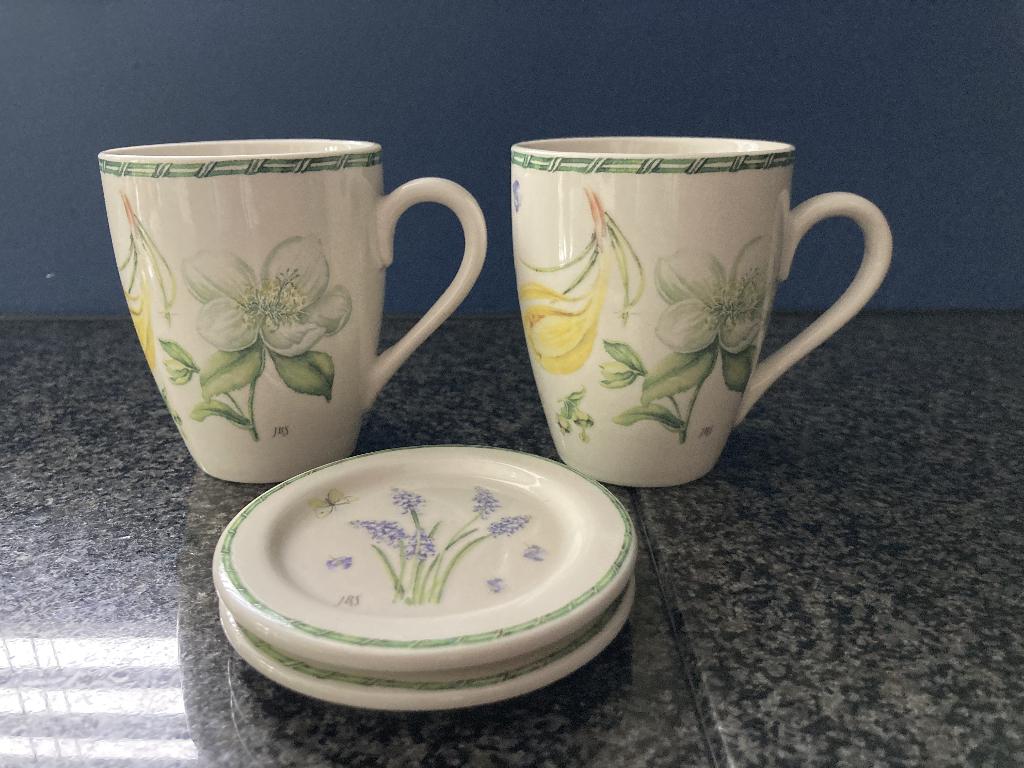 Janneke Brinkman mokken, Huis en Inrichting, Keuken | Servies, Ophalen, Zo goed als nieuw, Overige stijlen, Kop(pen) en/of Schotel(s)