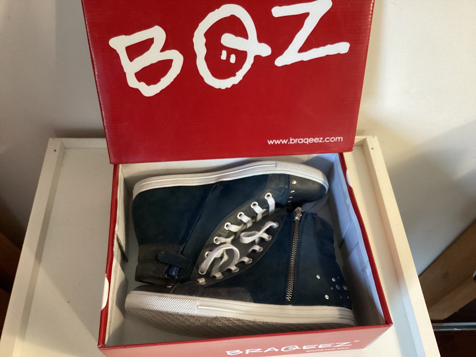 halfhoge sneakers Braqeez BQZ blauw maat 37, Kinderen en Baby's, Meisje, Schoenen, Nieuw, Ophalen of Verzenden