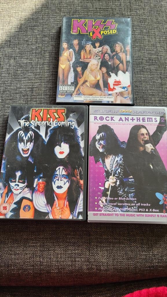 3 Kiss DVD's in goede staat: Exposed, The Second Coming, Cd's en Dvd's, Vanaf 12 jaar, Ophalen of Verzenden, Gebruikt, Muziek en Concerten