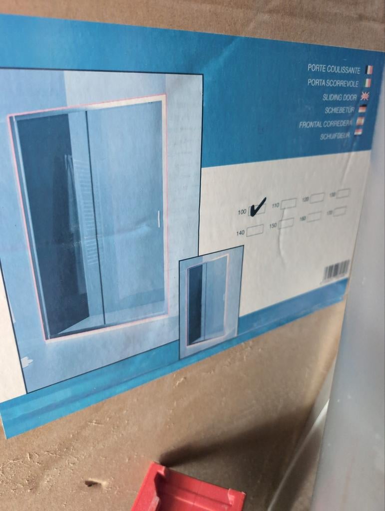 Nieuwe schuifdeur van glas, 87-101 cm breed, Doe-het-zelf en Verbouw, Ophalen, Nieuw