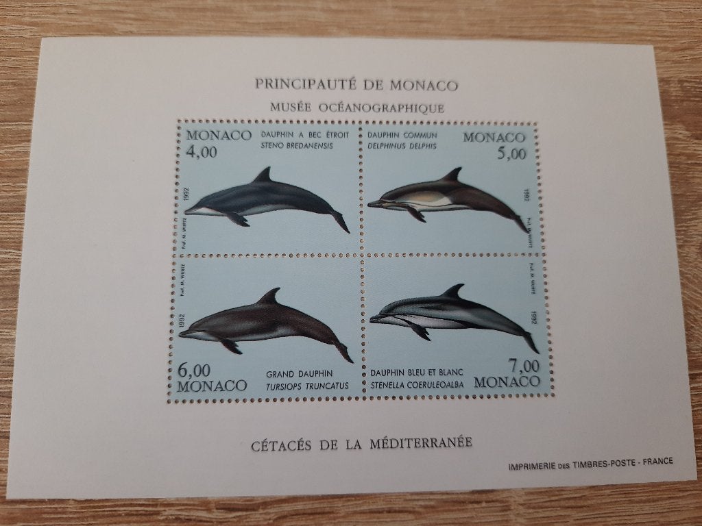 Monaco (dolfijnen), Verzenden, Monaco, Postfris