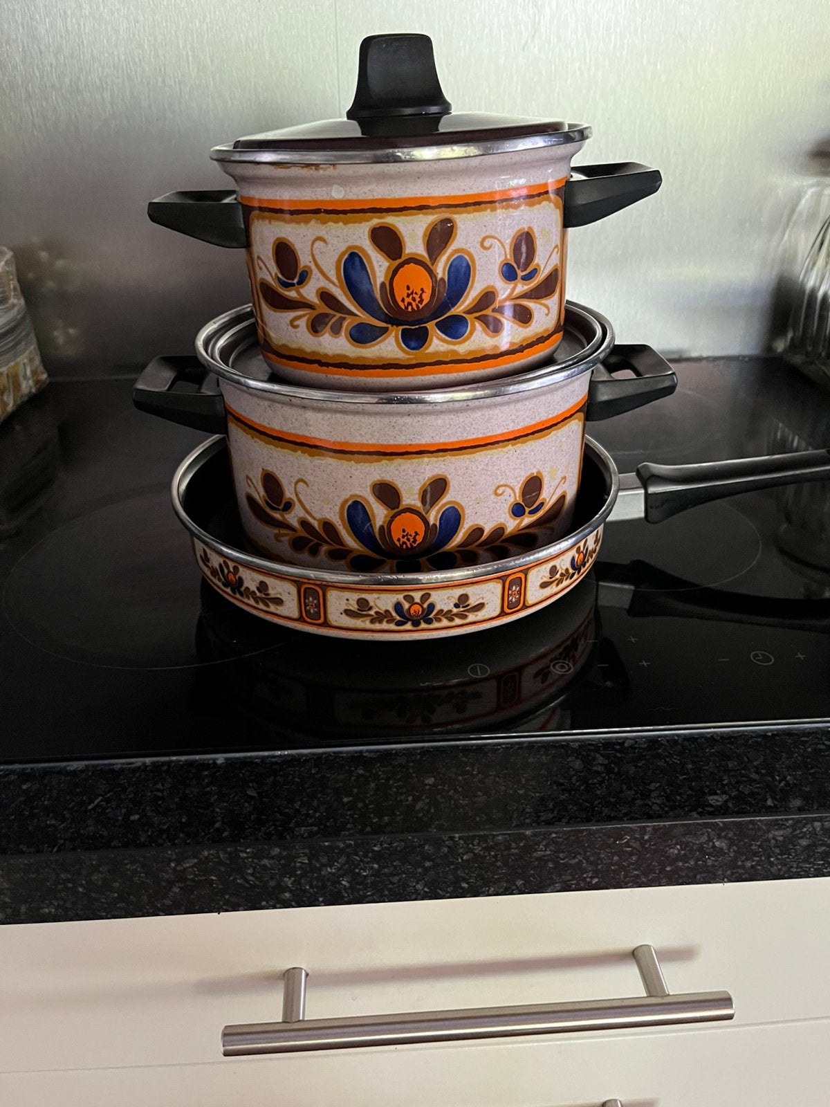 Leuke retro pannenset, Ophalen of Verzenden, Huis en Inrichting