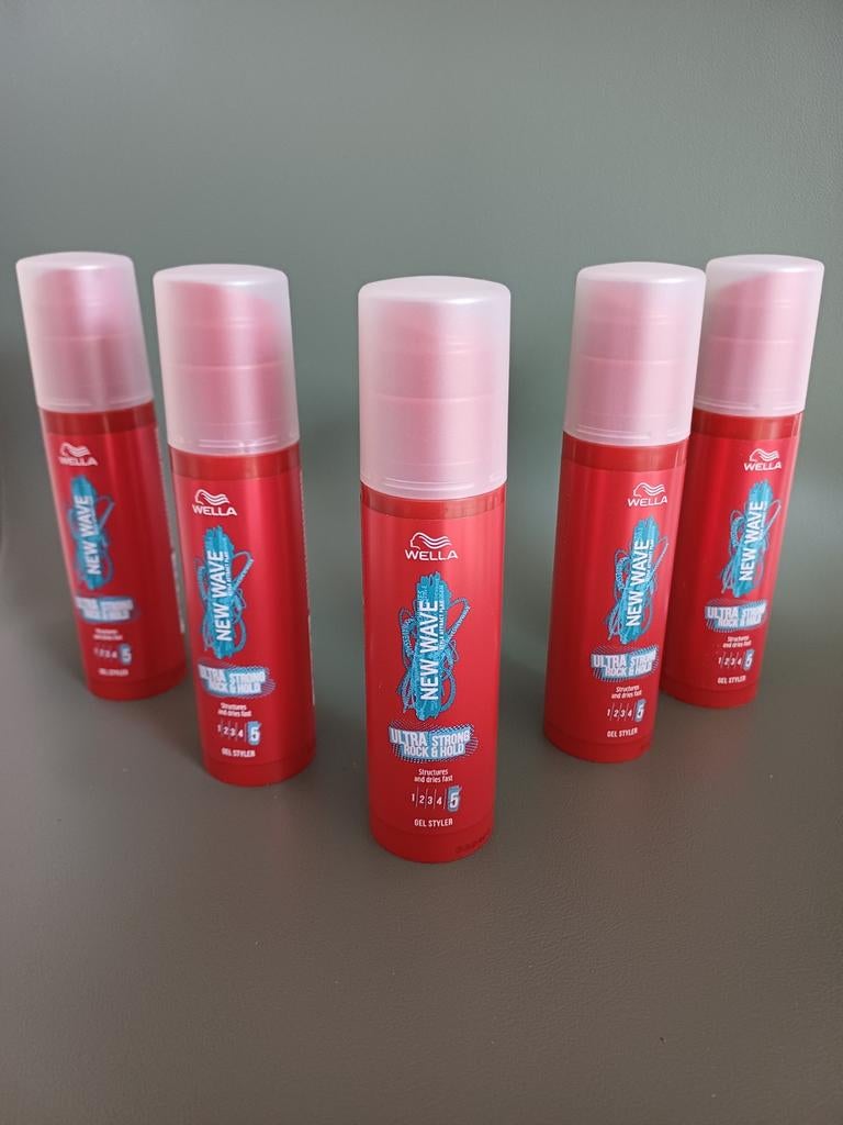 5 stuks Wella New Wave Ultra Strong gel styler, Ophalen of Verzenden, Nieuw, Handen en Nagels