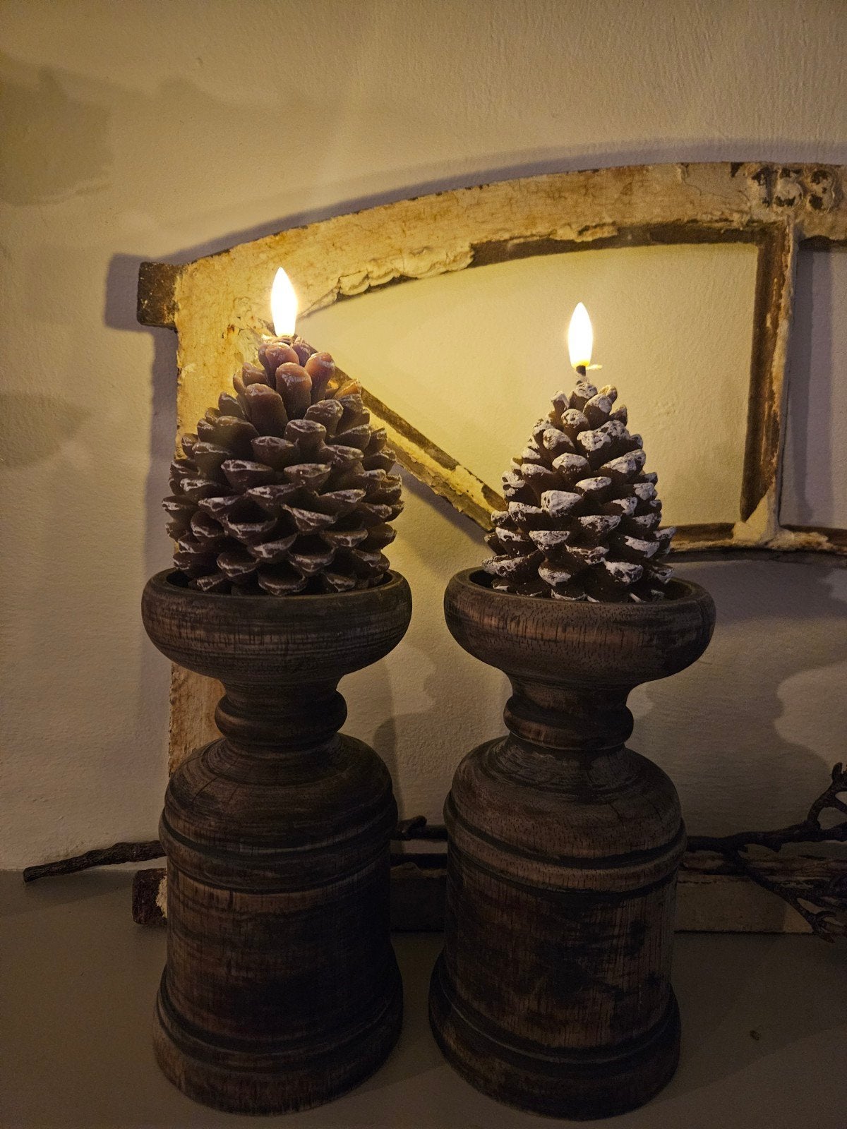 Dennenappel ledkaars, Ophalen of Verzenden