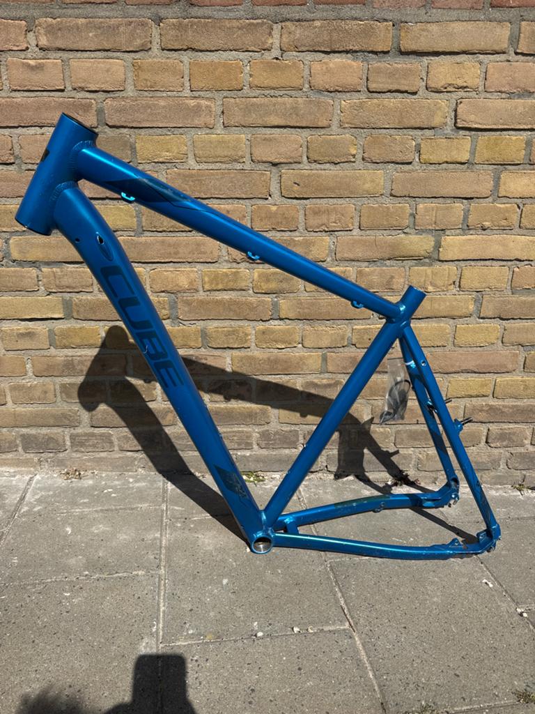 Cube Touring Mountainbike Frame - Blauw, Fietsen en Brommers, Fietsonderdelen, Frame, Gebruikt, Ophalen of Verzenden, Aluminium